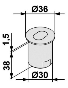 Douille de sol avec trou Oblong HAWA