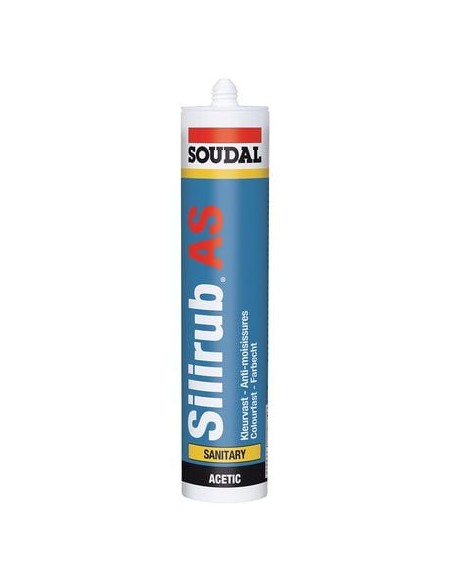 Mastic sanitaire acétique Silirub AS Carton - SOUDAL