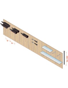 Profil d'aménagement à crémaillère PIN SALICE 2